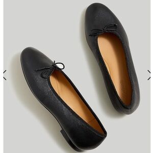 Madewell April ballet flat black leather